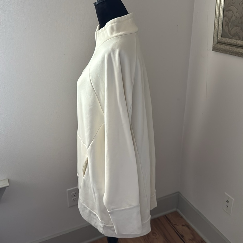 Fabletics Zaylee Funnel neck tunic ivory sweatshirt Sz 4X - Picture 3 of 12